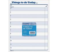 Agenda diaria TOPS con actividades para hoy, bloc de 8,5 x 11 pulgadas, 100 hojas (2170)