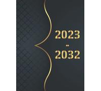 Agenda Diez Años 2023-2027: Agenda Mensual 10 Años 2023 à 2032 Mes Vista , 120 Meses , con Vacaciones en España ,Organizador , Calendario Anual + To Do - A4