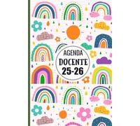 Agenda Docente 25/26: Settimanale e Mensile da Settembre 2025 a Luglio 2026, Registro Del Professore per l'anno Scolastico,Fiori, A5.
