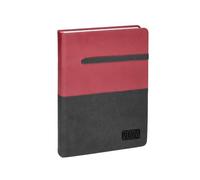 AGENDA ENCUADERNADA LIDERPAPEL LEONTIO A5 2024 DIA PAGINA GRIS Y ROJO PAPEL 70 GR