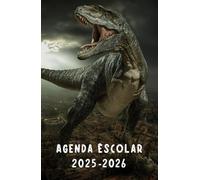 Agenda Escolar 2025 2026 Dinosaurio: Planificador niño niña de primaria y secundaria | 2 Día = 1 Página | De Septiembre de 2025 a Agosto de 2026 | ... práctico 13,97 x 21,59 cm | 215 Páginas