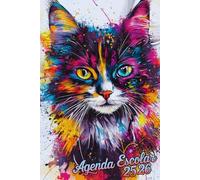 Agenda Escolar 2025/2026 Gato: Para Nino, Nina, Primaria, Secundaria, Estudiante, Universitario, De lunes a sábado, A5, Edición española.
