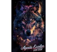 Agenda Escolar 2025/2026 Lobo: Para Nino, Nina, Primaria, Secundaria, Estudiante, Universitario, De lunes a sábado, A5, Edición española.