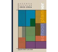 Agenda escolar 2025-2026: Semanal, mensual y anual. De agosto a julio. Creada específicamente para estudiantes y profesores. Incluye Guía de Prompts IA para estudiantes