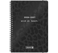 Agenda escolar 2026/2027 "BLACK" | A5, papel: 2 páginas = 1 semana; calendario: 18 meses de julio de 2026 a diciembre de 2027