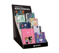 Agenda Escolar (2026-27) Grafoplas Espiral Tapa Extra Con Goma A5/A6 Surtido Expositor De 60 15X A5 2D/P 45X A6 D/P