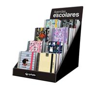 Agenda Escolar (2026-27) Grafoplas Espiral Tapa Extra Con Goma A6 D/P Surtido Expositor De 60