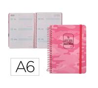 Agenda escolar 25-26 liderpapel curso teens patterns abstract pattern 6 semana vista din a6 bilingue papel - LP628