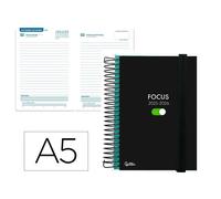 Agenda escolar 25-26 liderpapel espiral personalizable día página a5 bilingüe papel fsc 70 gr - LP569