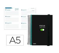Agenda escolar 25-26 liderpapel espiral personalizable semana vista a5 bilingüe papelfsc 70 gr - LP570