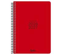 Agenda escolar A5 día página (2026-2027) - Rojo