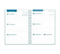Agenda escolar A5 semana (2026-2027) - Azul turquesa