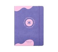 Agenda escolar antartik 25-26 encuadernada go! Simil piel morado semana vista a5 bilingüe papel fsc 80 gr.