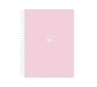 Agenda escolar antartik 25-26 espiral essentials rosa dia pagina a5 bilingüe papel fsc 80 gr.