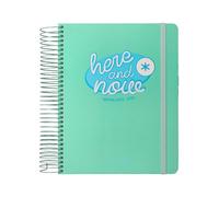 Agenda escolar antartik 25-26 espiral here and now turquesa dia pagina a5 bilingüe papel fsc 80 gr 80 gr.