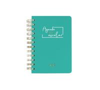 · Agenda escolar Casterli Basic Edition · Semana vista apaisado y Dia Pagina·Tapa Extra Dura y gusanillo de Ware · Prepara el curso con las mejores agendas escolares · (Verde, A6)