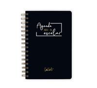 · Agenda escolar Casterli Basic Edition · Semana vista apaisado y Dia Pagina·Tapa Extra Dura y gusanillo de Ware · Prepara el curso con las mejores agendas escolares · (Negro, A5)