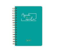 · Agenda escolar Casterli Basic Edition · Semana vista apaisado y Dia Pagina·Tapa Tapar Extra Dura y gusanillo de Ware · Prepara el curso con las mejores agendas escolares · (Verde, A5)