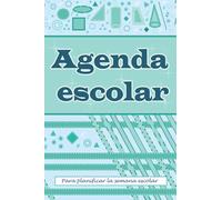 Agenda escolar. Organizador de tareas y otras actividades para niños desde segundo hasta quinto grado.: Semanas diferenciadas con color.