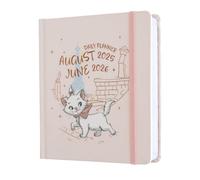 Agenda escolar tapa dura 14x16 cm día página multilingüe con pegatinas y bolsillo