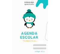 Agenda Escolar Trimestral: ESPECIAL DISLEXIA Y/O DISGRAFÍA. 1 día por página. Tamaño cuartilla, (15.24 x 22.86cm). 108 páginas. Código de pauta A1-L