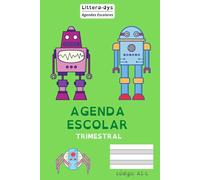 Agenda Escolar Trimestral: ESPECIAL DISLEXIA Y/O DISGRAFÍA. 1 día por página. Tamaño cuartilla, (15.24 x 22.86cm). 108 páginas. Código de pauta A1-L