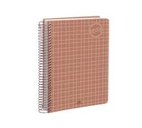 AGENDA ESPIRAL LIDERPAPEL CLASSIC A5 2024 SEMANA VISTA PORTADA POLIPROPILENO PAPEL 70 GR COLOR CORAL