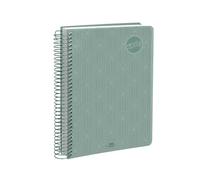 AGENDA ESPIRAL LIDERPAPEL CLASSIC A5 2024 SEMANA VISTA PORTADA POLIPROPILENO PAPEL 70 GR COLOR VERDE