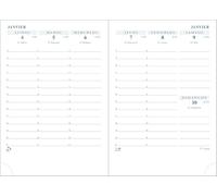 Agenda EXACOMPTA bolsillo semainier alternativa Interior Horizons 13 de oro tramo directorio - 130 x 90 mm 13870E - desde enero 2016 hasta enero 2017 - Vintage 2016