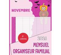 Agenda Familial 2026 5 colonne: organiseur familial 2026 de janvier à décembre2026 pendant 12 mois avec les dates de vacances et de célébrations | A4, idée cadeau pour une famille organisée