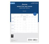 Agenda Filofax A5 de 2026 en inglés, un mes en dos páginas, modelo 26-68510
