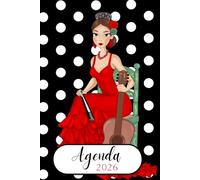 Agenda Flamenca 2026 “Cayetana” - 2 Días por Página: Ilustraciones Flamencas - Eventos Flamencos del Año - Diseño illustrArte