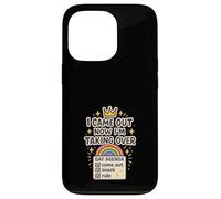 Agenda Gay Queer Humor Orgullo Meme Sátira Mundo Dominación Carcasa para iPhone 13 Pro