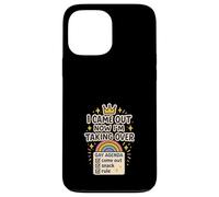 Agenda Gay Queer Humor Orgullo Meme Sátira Mundo Dominación Carcasa para iPhone 13 Pro Max