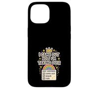 Agenda Gay Queer Humor Orgullo Meme Sátira Mundo Dominación Carcasa para iPhone 15