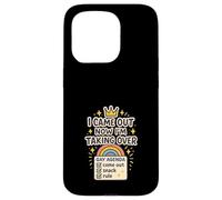 Agenda Gay Queer Humor Orgullo Meme Sátira Mundo Dominación Carcasa para iPhone 15 Pro