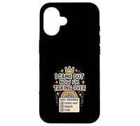 Agenda Gay Queer Humor Orgullo Meme Sátira Mundo Dominación Carcasa para iPhone 16