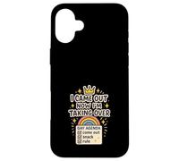 Agenda Gay Queer Humor Orgullo Meme Sátira Mundo Dominación Carcasa para iPhone 16 Plus
