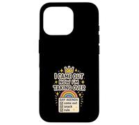 Agenda Gay Queer Humor Orgullo Meme Sátira Mundo Dominación Carcasa para iPhone 16 Pro