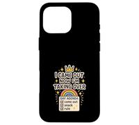 Agenda Gay Queer Humor Orgullo Meme Sátira Mundo Dominación Carcasa para iPhone 16 Pro Max