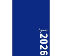Agenda giornaliera 2026 A5 blu - Un giorno per pagina: Diario/Planner giornaliero - 12 mesi - Calendario mensile ed annuale - Note To Do - Promemoria - Copertina rigida blu