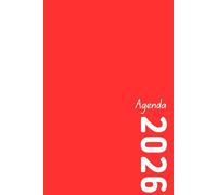 Agenda giornaliera 2026 A5 rossa - Un giorno per pagina: Diario/Planner giornaliero - 12 mesi - Calendario mensile ed annuale - Note To Do - Promemoria - Copertina rigida rossa