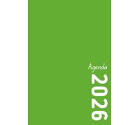 Agenda giornaliera 2026 A5 verde - Un giorno per pagina: Diario/Planner giornaliero - 12 mesi - Calendario mensile ed annuale - Note To Do - Promemoria - Copertina flessibile verde