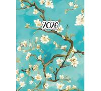 Agenda Giornaliera 2026: Pianificatore Italiano di 12 Mesi da Gennaio a Dicembre 2026 | 365 Giorni | Formato Grande A4 | 1 Pagina al Giorno | Van Gogh, Ramo di mandorlo fiorito