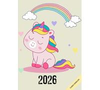 Agenda giornaliera 2026 Unicorno: 1 pagina per giorno -12 mesi e 365 giorni con To Do List e Obiettivi Mensili - Formato grande A4.