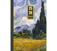 Agenda Giornaliera con orario Agosto 2025 - Luglio 2026: Vincent Van Gogh, Campo di grano con cipressi | 12 mesi, Intervalli di 30 minuti, Da Agosto ... Note | Adatto per la Pianificazione Personale