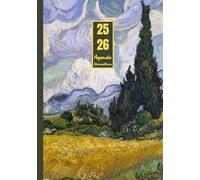 Agenda Giornaliera con orario Luglio 2025 - Dicembre 2026: Vincent Van Gogh, Campo di grano con cipressi | 18 mesi, Intervalli di 30 minuti, Da Luglio ... Note | Adatto per la Pianificazione Personale