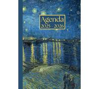 Agenda Giornaliera con orario: Vincent Van Gogh, Notte stellata sul Rodano | 12 mesi, Intervalli di 30 minuti, Da Agosto a Luglio, Formato A5 | ... Personale, l'ufficio Aziendale e il Diario