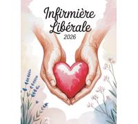 Agenda Infirmière Libérale 2026: Organisateur de tournée journalier, Grand format, 1 jour par page de 5h à 22h45 avec intervalle de 15 min,+ km + CA et bilan mensuel