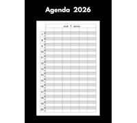 Agenda journalier 2026: Planificateur de rendez-vous professionnels pour 6 personnes - Intervalles de 30 minutes de 7h à 21h - Grand format A4